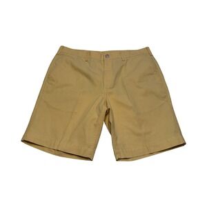 Bonobos Washed Chinos Mens 36 Yellow Flat Front Cotton Twill Casual Shorts